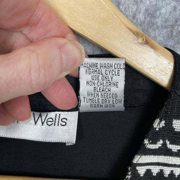 VTG 90s Baxter Wells Woven Tribal Print Vest Womens L Retro Satin Lined Tie Back - Picture 5 of 6